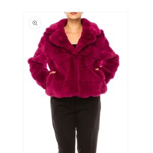 Love Token Magenta Teddy Jacket